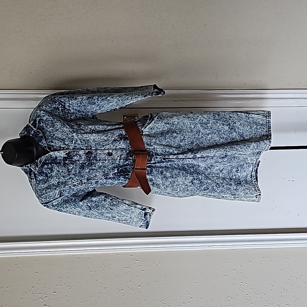 Vintage acid wash button down dress